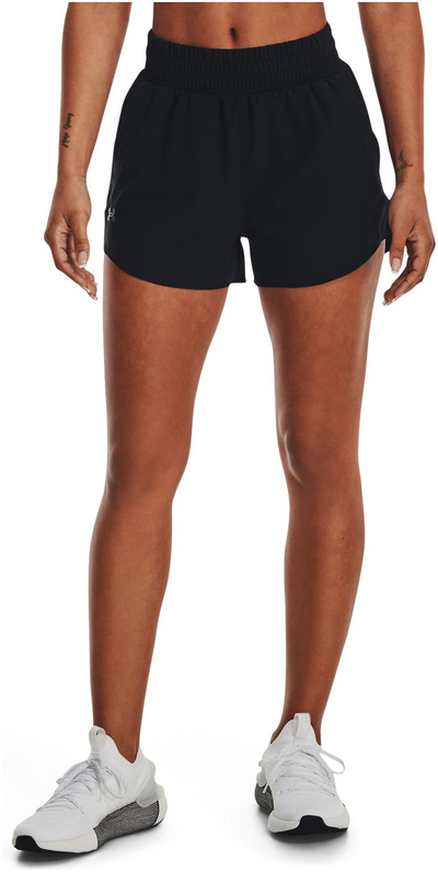 Кратки спортски панталони Under Armour Flex Woven, за жени, црни
