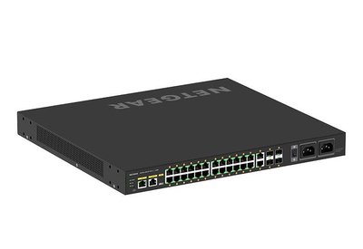 Switch rrjeti NETGEAR GSM4230UP, 24x Gigabit PoE, i menaxhuar L2 L3, i zi