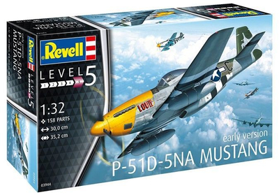 Model avioni Revell P-51D Mustang 03944, shkalla 1:32, plastik, shumëpjesësh