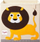 Kuti lodrash 3 Sprouts Lion Storage Cube, 33x33 cm, poliester, bezhë
