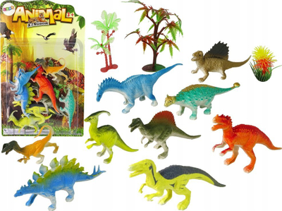 Set lodrash dinosaurë, 9 copa, shumëngjyrësh