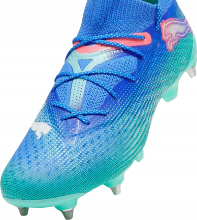Këpucë futbolli Puma FUTURE 7 Ultimate MxSG 107918 01, për burra, për fushë me bar natyral, blu