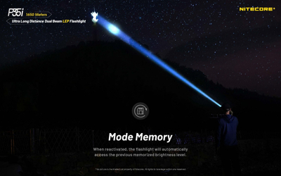 Elektrik dore Nitecore P35i, 3000 lumen, rreze 1650 m, USB C, i zi
