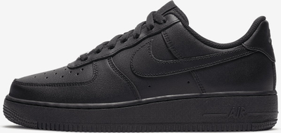 Atlete Nike Air Force 1 '07, për femra, lëkurë dhe tekstil, të zeza
