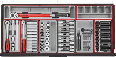 Karrocë veglash Teng Tools TCMM1004NBK1, 1004 pjesë, 8 sirtarë, e zezë