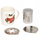 Set filxhan kapuçino ATMOSPHERA Christmas, stoneware, 9.3x8.7x12.4cm, i bardhë