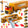 Set lodrash ndërtimi Construction Truck 26578, vinç funksional, kamion transportues, shumëngjyrësh