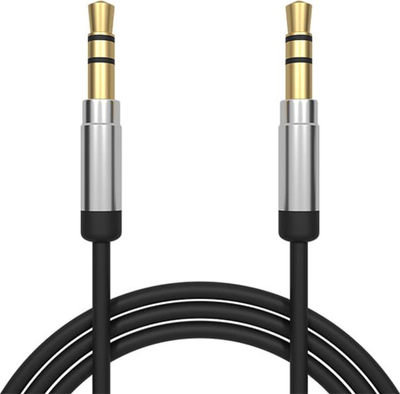 Kabëll AUX Strong Stereo 3.5 mm, 1.5 m, i zi