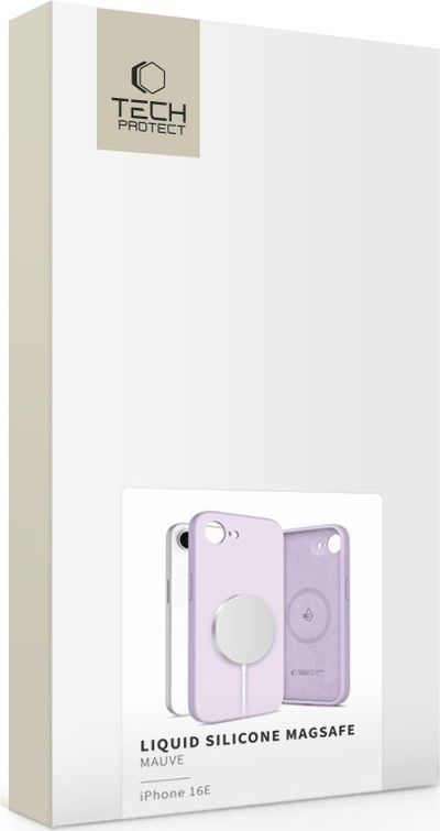 Mbrojtëse telefoni Tech-Protect Liquid Silicone MagSafe, për iPhone 16E, mauve