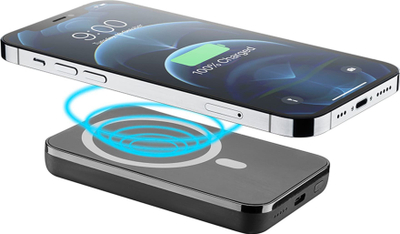 Power bank Cellularline Mag 5000, 5000mAh, wireless magnetik, i zi