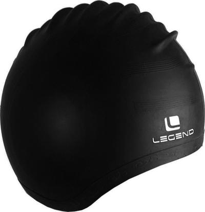 Kapelë noti Legend Ear Embossing, silikon, për të rritur, e zezë