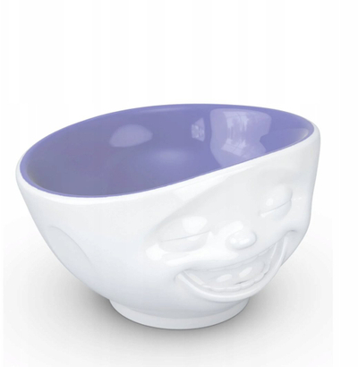 Tas porcelani FiftyEight Laughing Inside, 500ml, brendësi lavandë, i bardhë