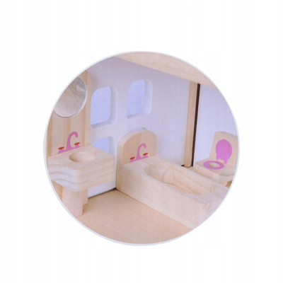 Shtëpi kukullash Mega Creative Doll House, prej druri, 56x54x8 cm, shumëngjyrëshe