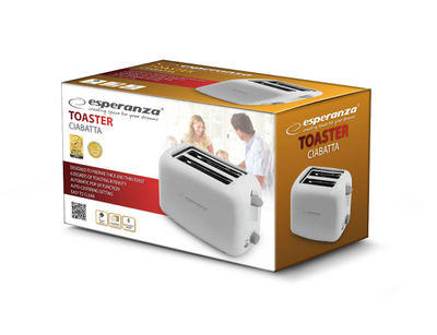Toaster Esperanza CIABATTA EKT002, 600W, 6 nivele, i bardhë