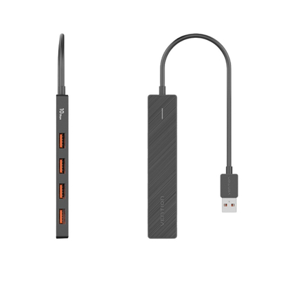 HUB USB Vention 5 me 1, USB 3.2 Gen2 10Gbps, kabllo 0.15m, i zi