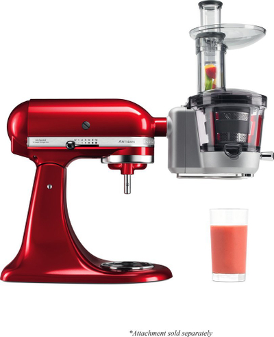 Shtesë shtrydhëse KitchenAid 5KSM1JA, slow juicer, për salca, argjendtë