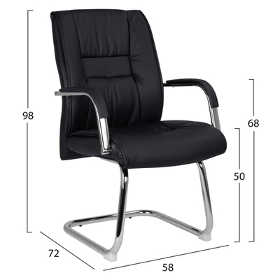 Karrige për konferencë 58×72×98 cm (HM1107.01), zezë