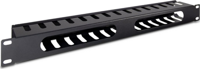 Kanal kabllosh për rack Inter-Tech 88887276, 1U, 15 hapje, i zi