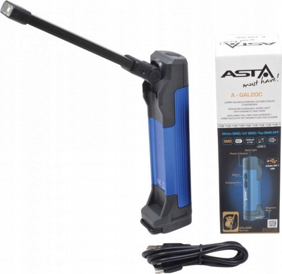 Llampë pune ASTA A-GAL20C, COB LED 400 lm, krah i lëvizshëm, blu