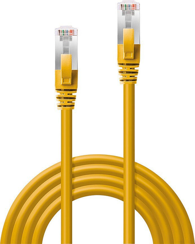 Kabllo rrjeti LINDY 47860 CAT 6A S/FTP, 0.30m, e verdhë