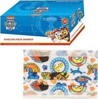 Заштитна маска за деца PAW Patrol, еднократна, со еластични ленти, повеќебојна
