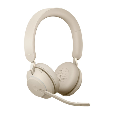 Слушалки Jabra Evolve2 65 UC Stereo, безжични, со микрофон, беж