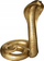 Декоративна фигура Атомсфера Кобра, полирезин, 36 cm, златна боја