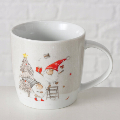 Filxhan Boltze Home Fiete, 330 ml, porcelan, motiv Krishtlindjesh me xhuxhë