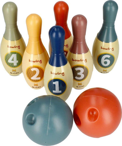 Set bowlingu për kalamaj MEGA CREATIVE 487903, 8 pjesë, plastikë, shumëngjyrësh