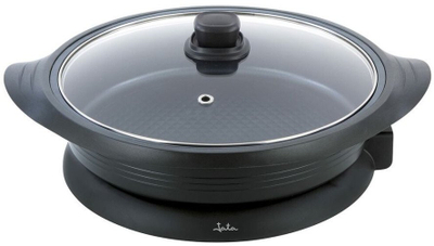 Grill elektrik Jata PE640, 1600W, 34cm, i zi, për disa punë në kuzhinë