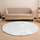 Tapet rrethor Strado Round Rug Rabbit, 180x180 cm, i bardhë