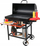 Grill qymyri pa markë, me kapak, sipërfaqe 71x34.5 cm, i zi