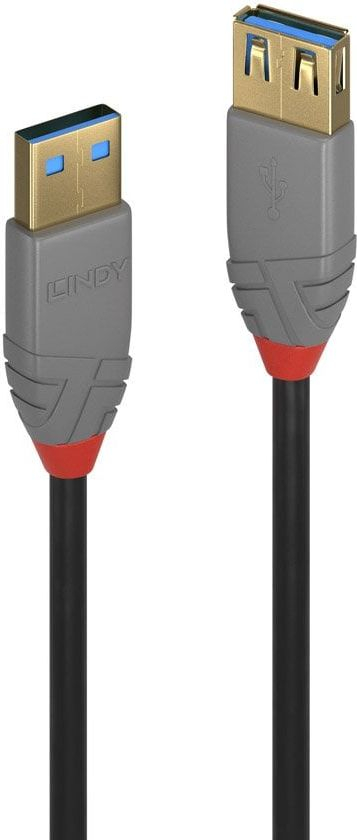 Kabllo zgjatuese USB Lindy LY-36761, USB 3.1 Gen1, 1m, Anthra Line