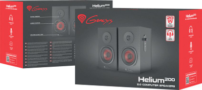 Altoparlantë Genesis Helium 200, 2.0, 20W, të zinj