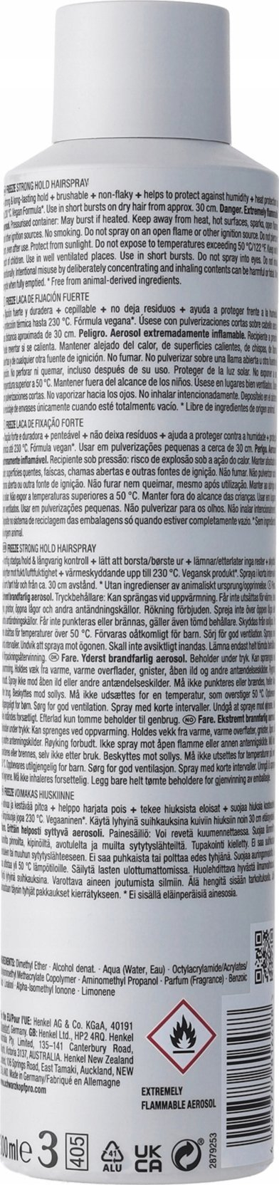 Lак за коса Schwarzkopf Osis Freeze, силно фиксирање, 300ml