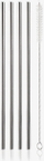 Kallama çeliku inox Reusable Straws, set 4 copë, me furçë pastrimi, shumëngjyrëshe