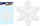 Ornament zbukurues MFP Snowflake, stiropor 13cm, i bardhë