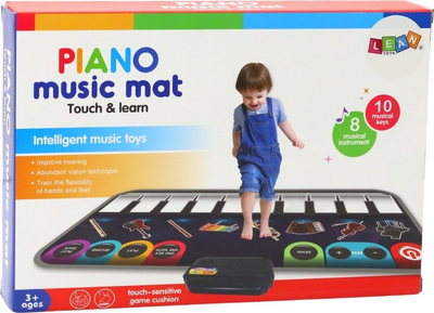 Tapet muzikor Leantoys Little Piano, 10 taste, 8 vegla muzikore, shumëngjyrësh