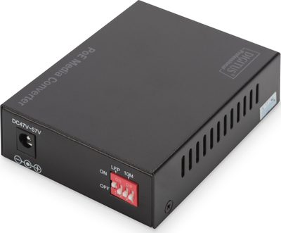 Konvertues rrjeti Digitus Gigabit PoE, RJ45, port SFP, i zi