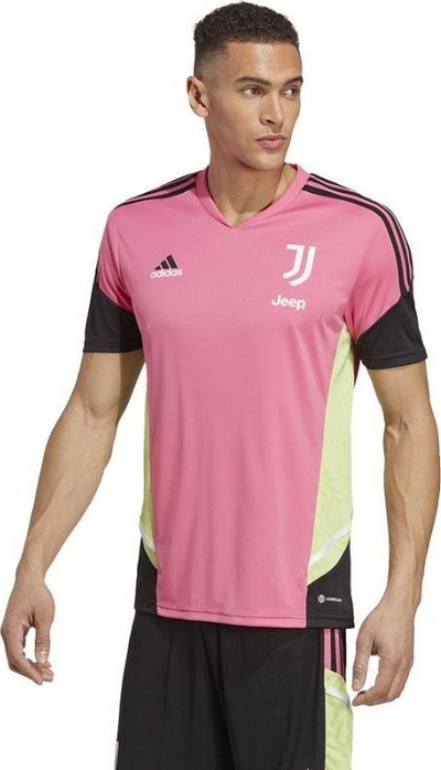 Bluzë stërvitje adidas Juventus JSY M HS7551, poliester, me mëngë të shkurtra, rozë