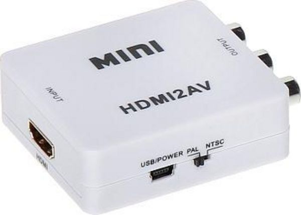 Konvertues HDMI/AV, i bardhë