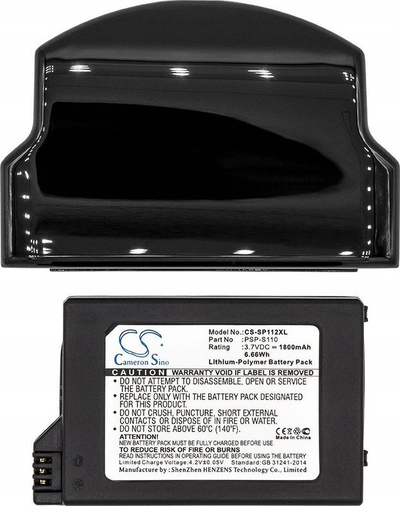 Bateri rikarikueshme Cameron Sino PSP S110, Li Polymer, për Sony PSP 2000 3000, me ngjyrë të zezë