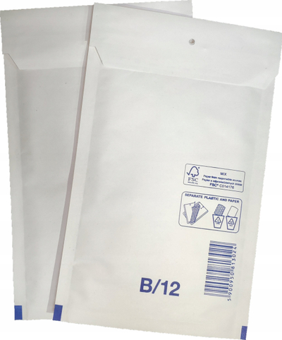 Zarfe flluskë Emerson Bubble Mailers B/12 iKO0140x225x200, 140x230mm, set 200 copë, të bardha