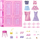 Set loje Barbie Dream Closet 3.0, dollap 90 cm, 25 gjëra, rozë