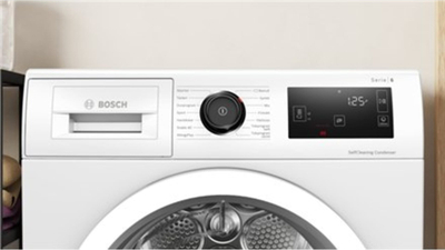 Tharëse rrobash Bosch WTU876IHSN, 9 kg, me pompë ngrohje A++, e bardhë