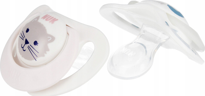 Cucla NUK Soothing Silicone, 0–6 muaj, set 2 copë, rozë