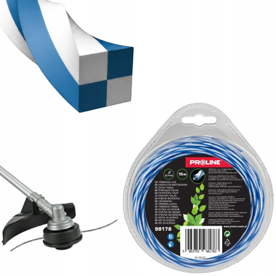 Fije trimeri Proline 98178, 2.7mm, 15m, blu e bardhë