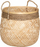 Set shporta bambuje Atmosphera Bamboo Basket Round Rope Nat X3, 3 copë, rrumbullakët, bezhë