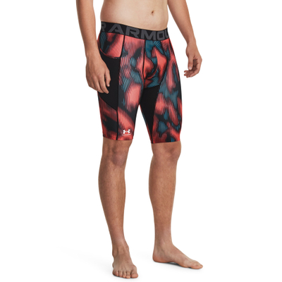 Pantallona të shkurtra Under Armour Heatgear Printed Long, për meshkuj, koral