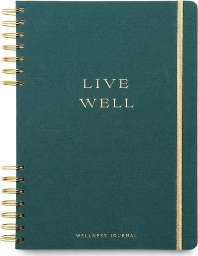 Ditar mirëqenieje DesignWorks Ink Live Well, 200 faqe, me spirale, jeshile e errët